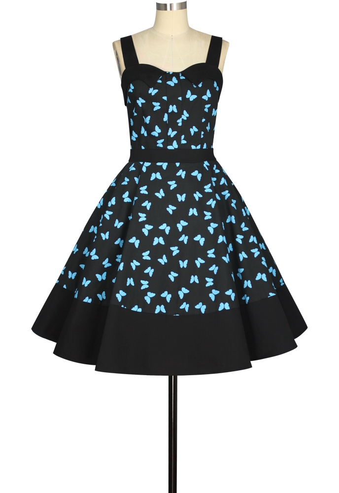 Strap Trim Retro Dress