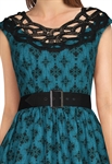 Lace Neck Retro Dress