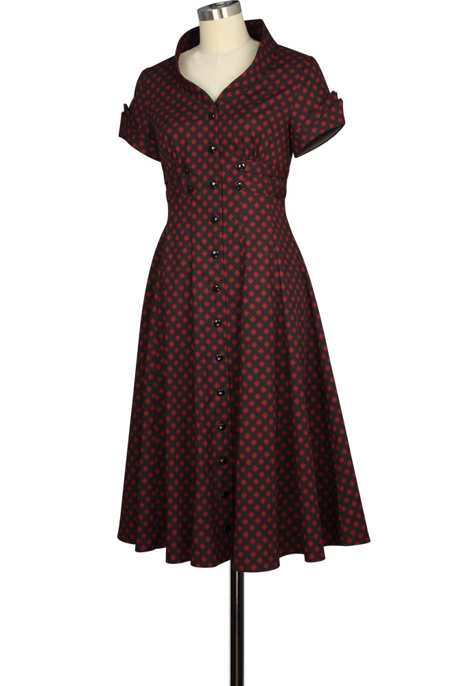 Standard Collar Retro Dress