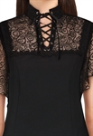 Bat-Sleeve Gothic Top