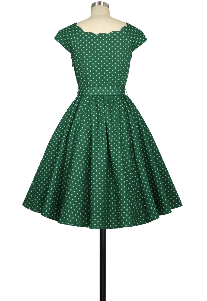 Arc Neckline Retro Dress