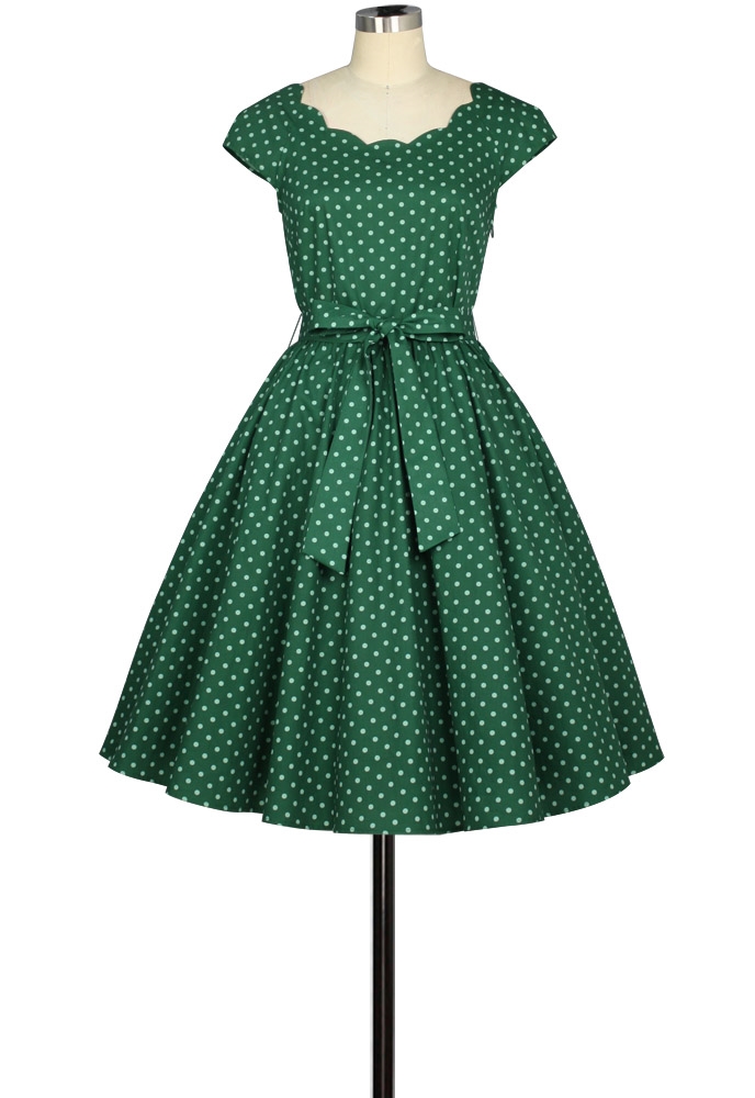 Arc Neckline Retro Dress