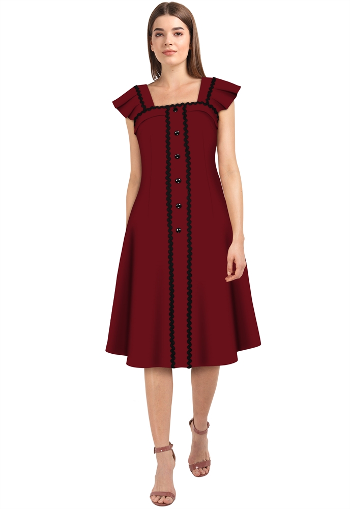 Trims Gothic Dress