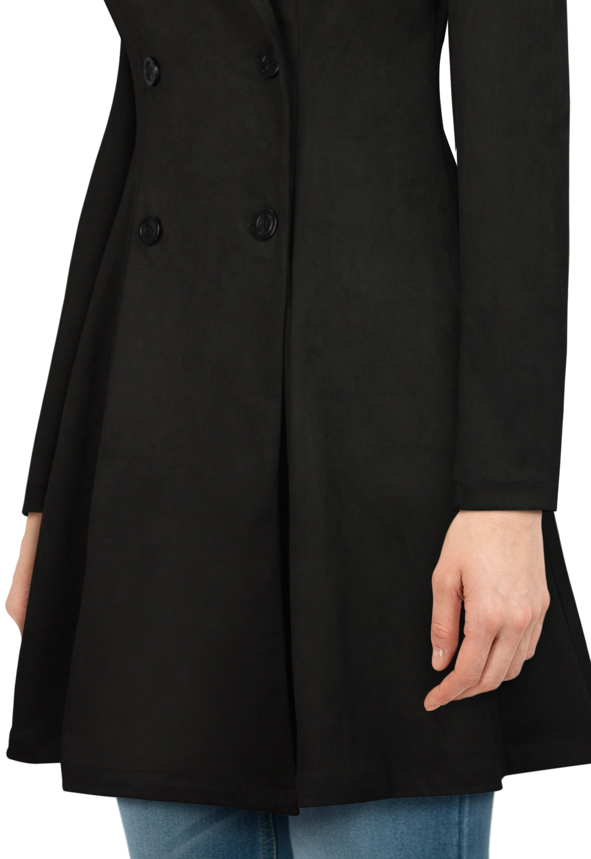 Suede Trench Mid Coat