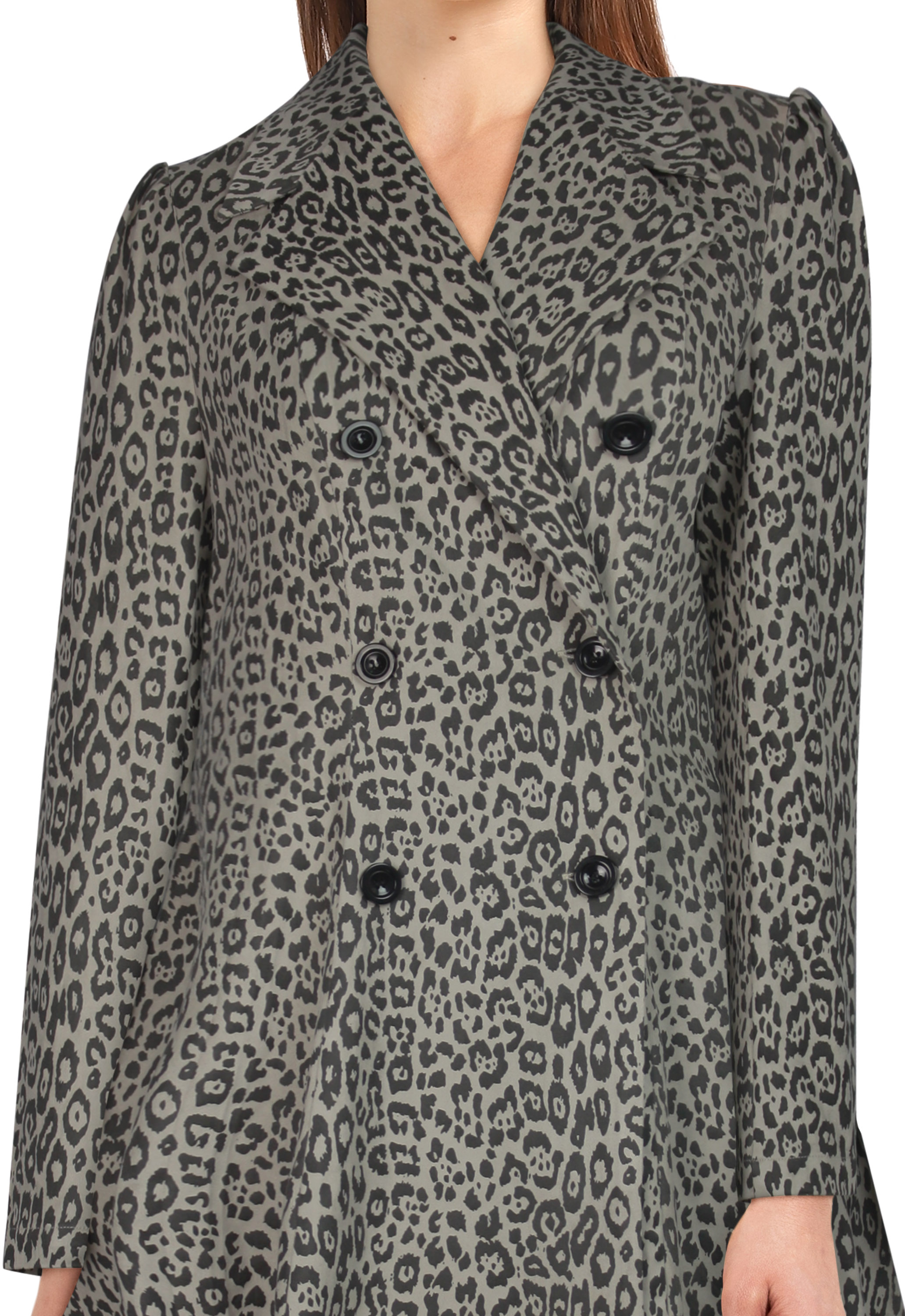 Leopard Suede Trench Coat