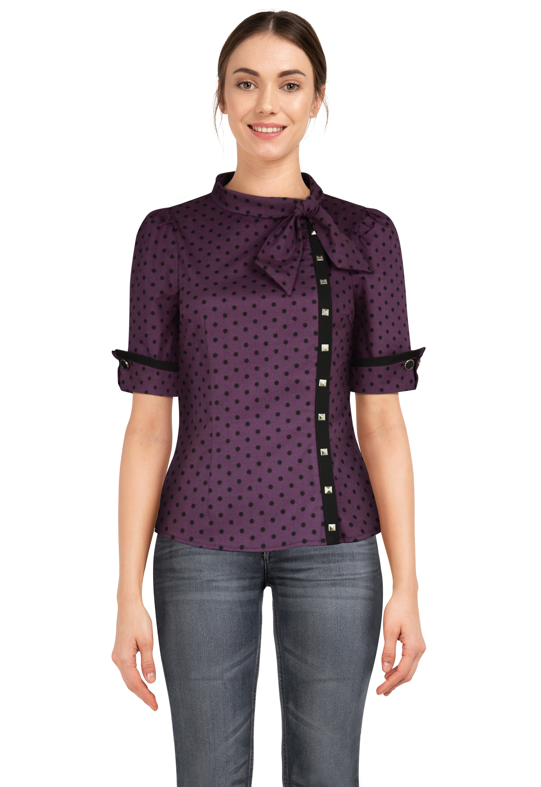 Stud Tie Retro Shirt