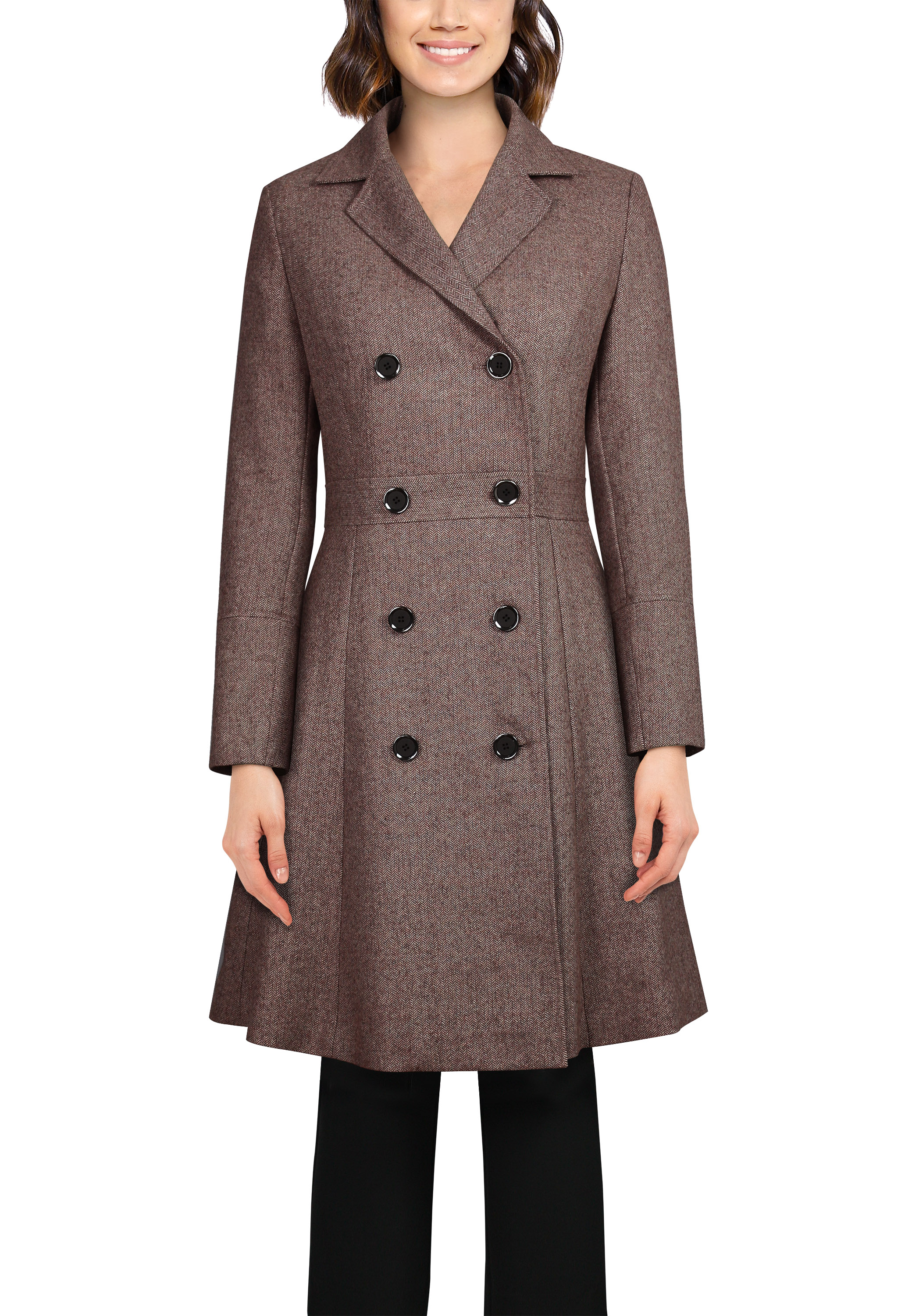 Wool Herringbone Coat