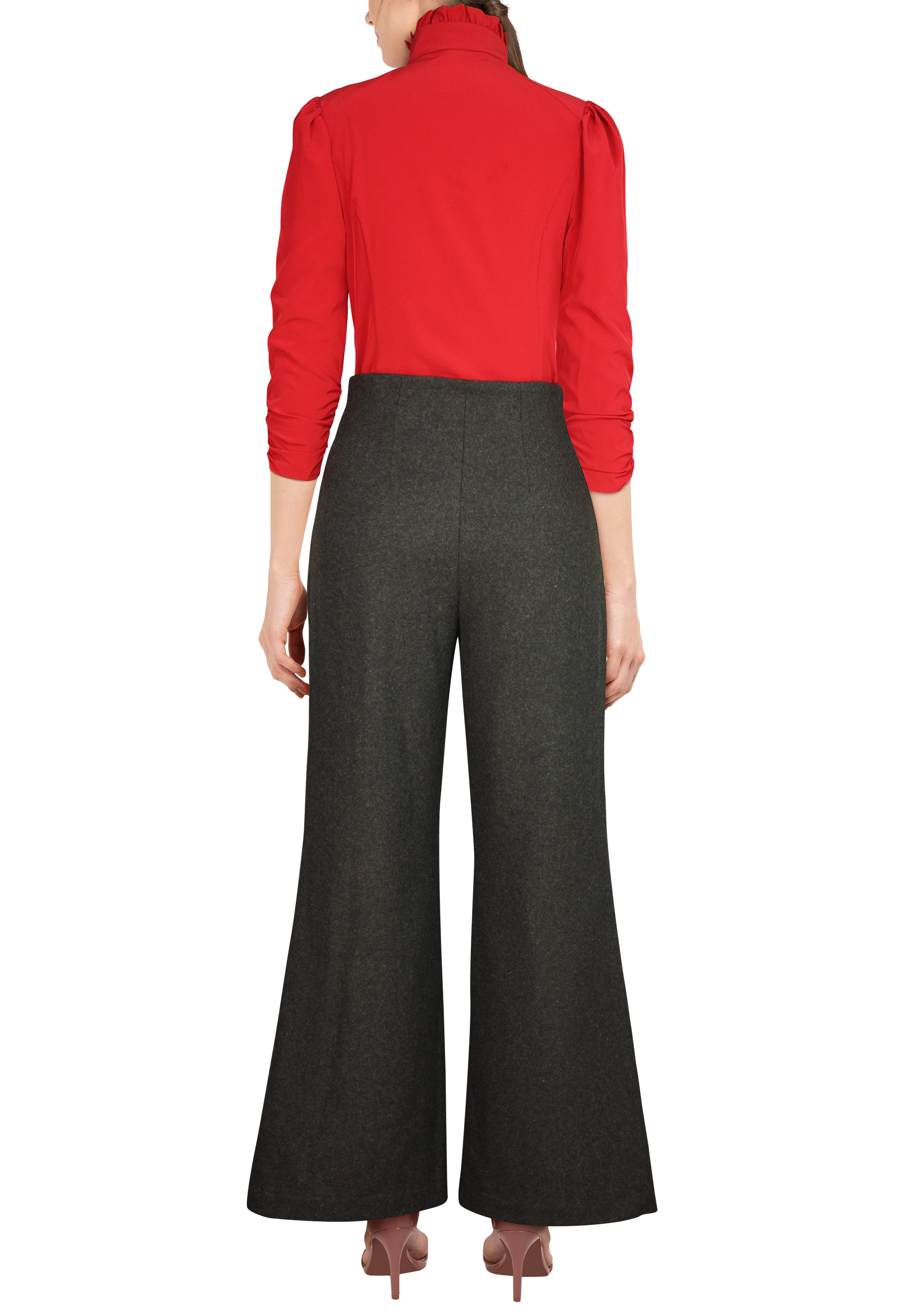 Wool Pleated Pants