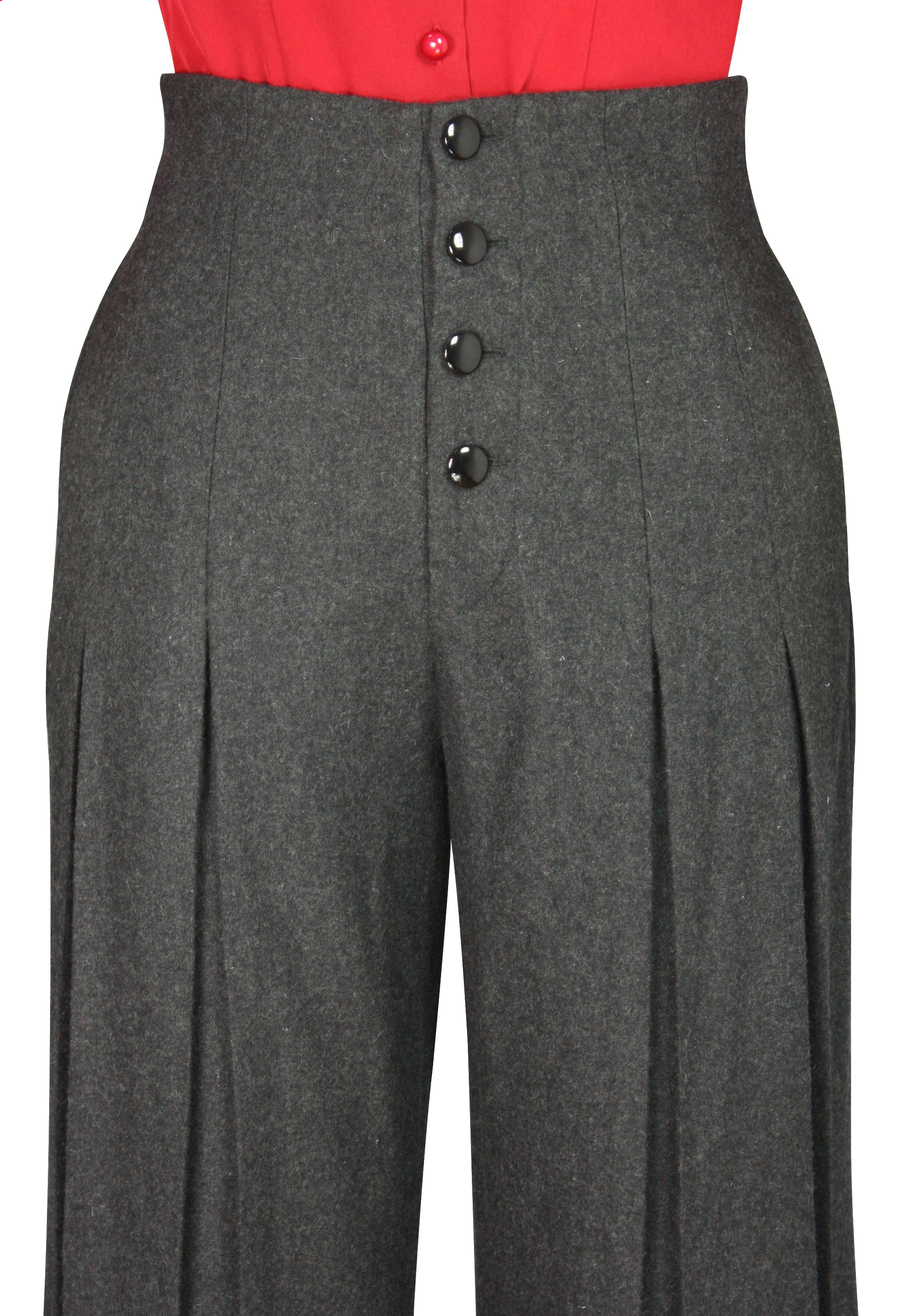 Wool Pleated Pants