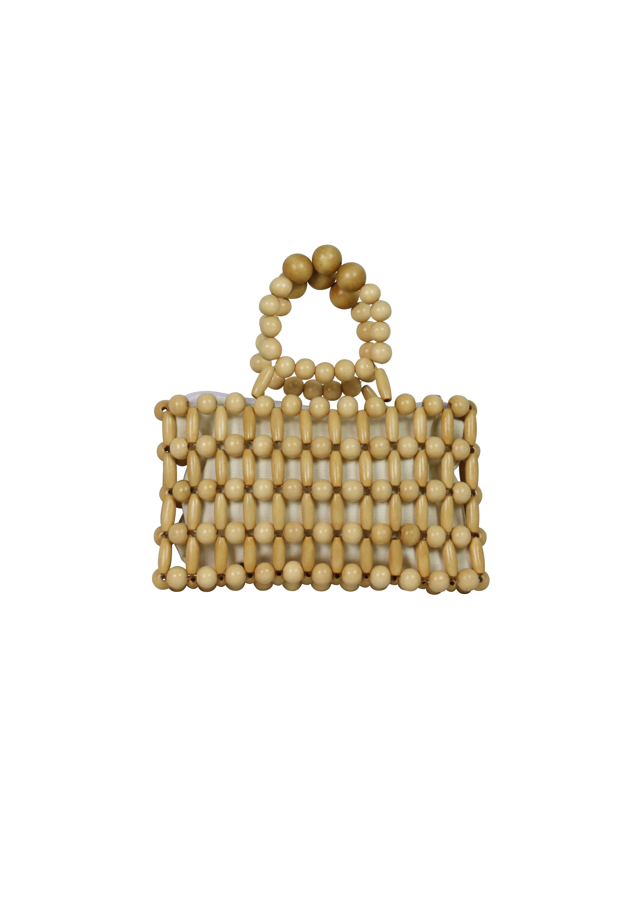 Wood Beaded Handbag