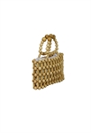 Wood Beaded Handbag