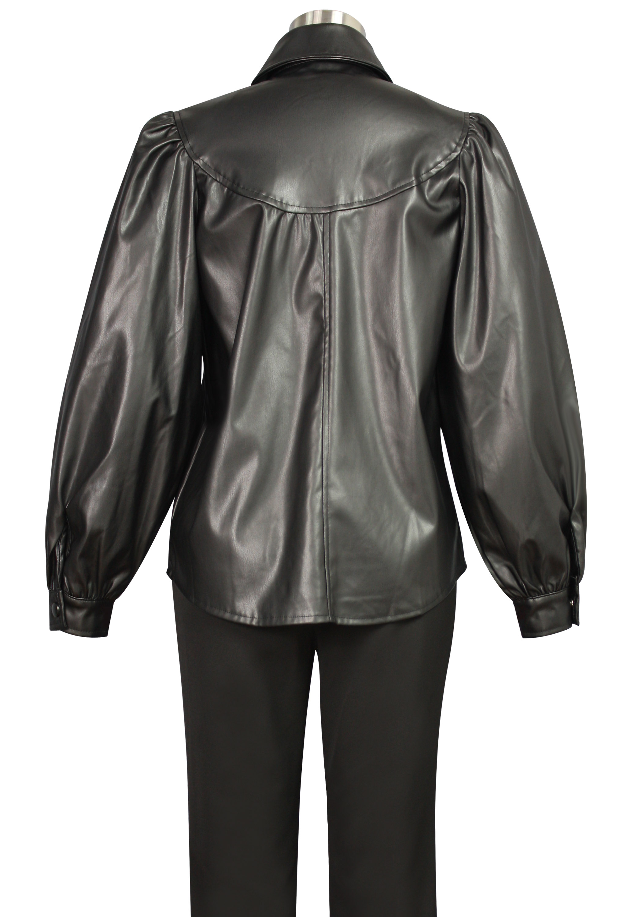 Faux Leather Shirt