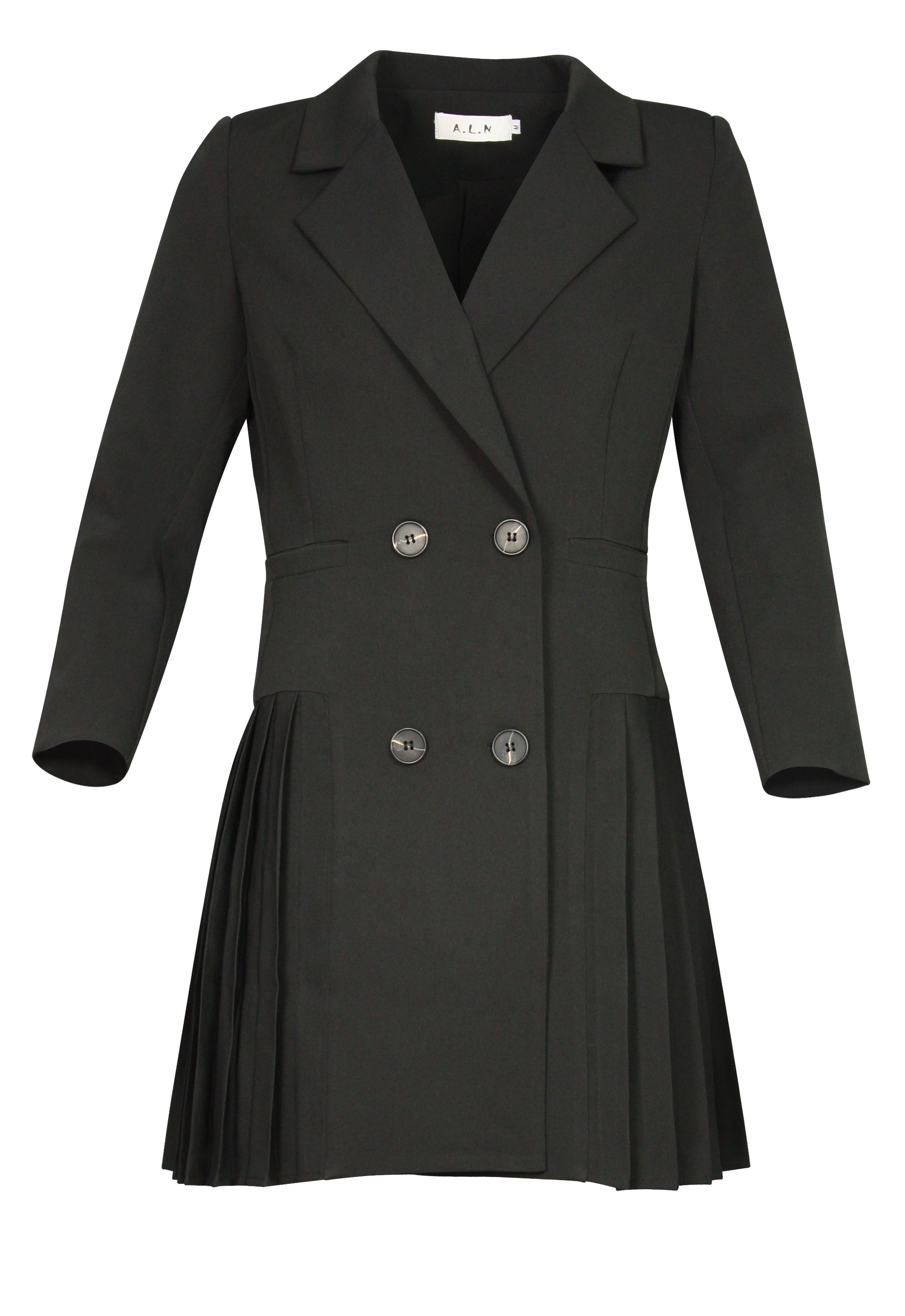 Pleated Blazer Dress