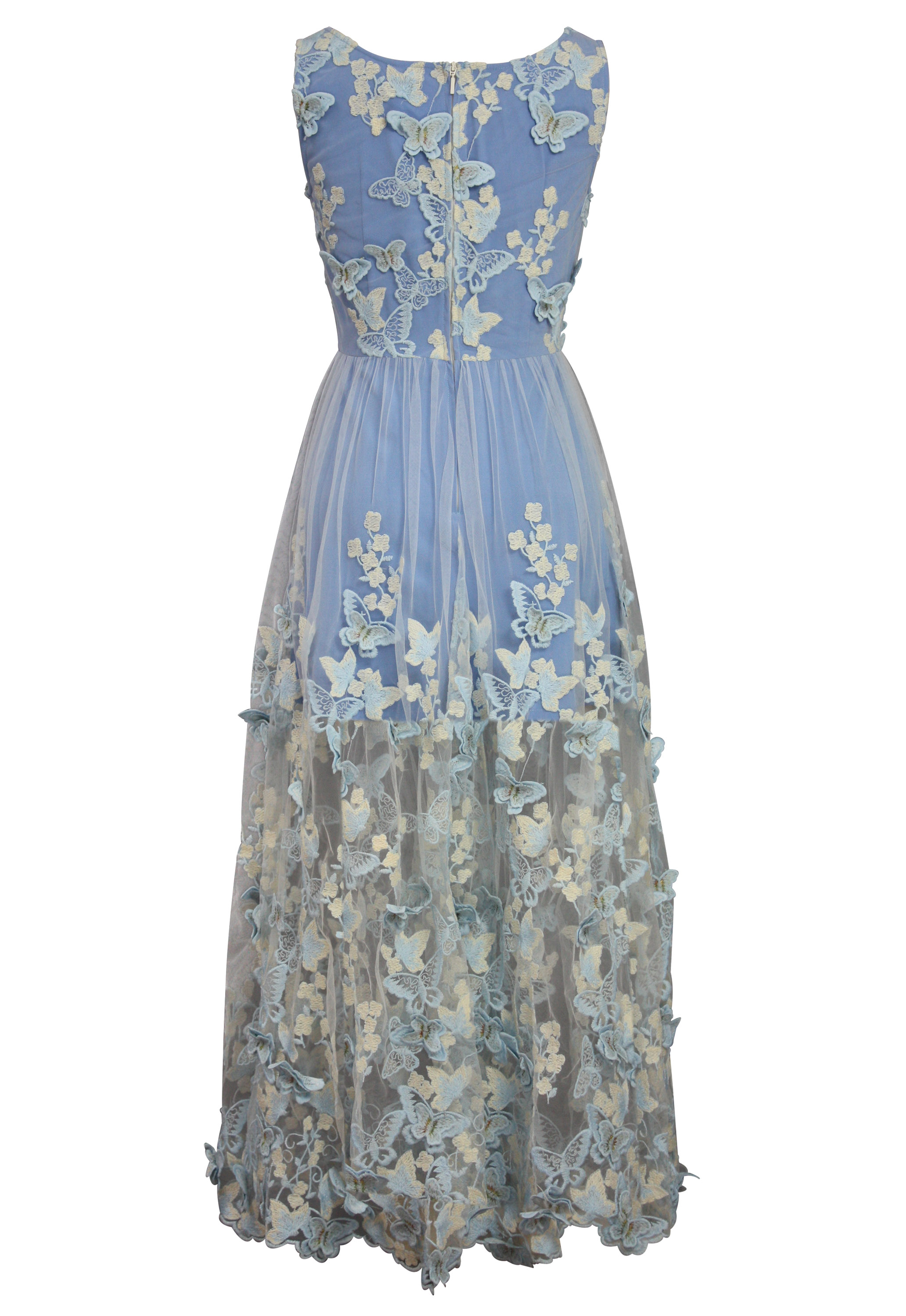 3D Floral Long Dress