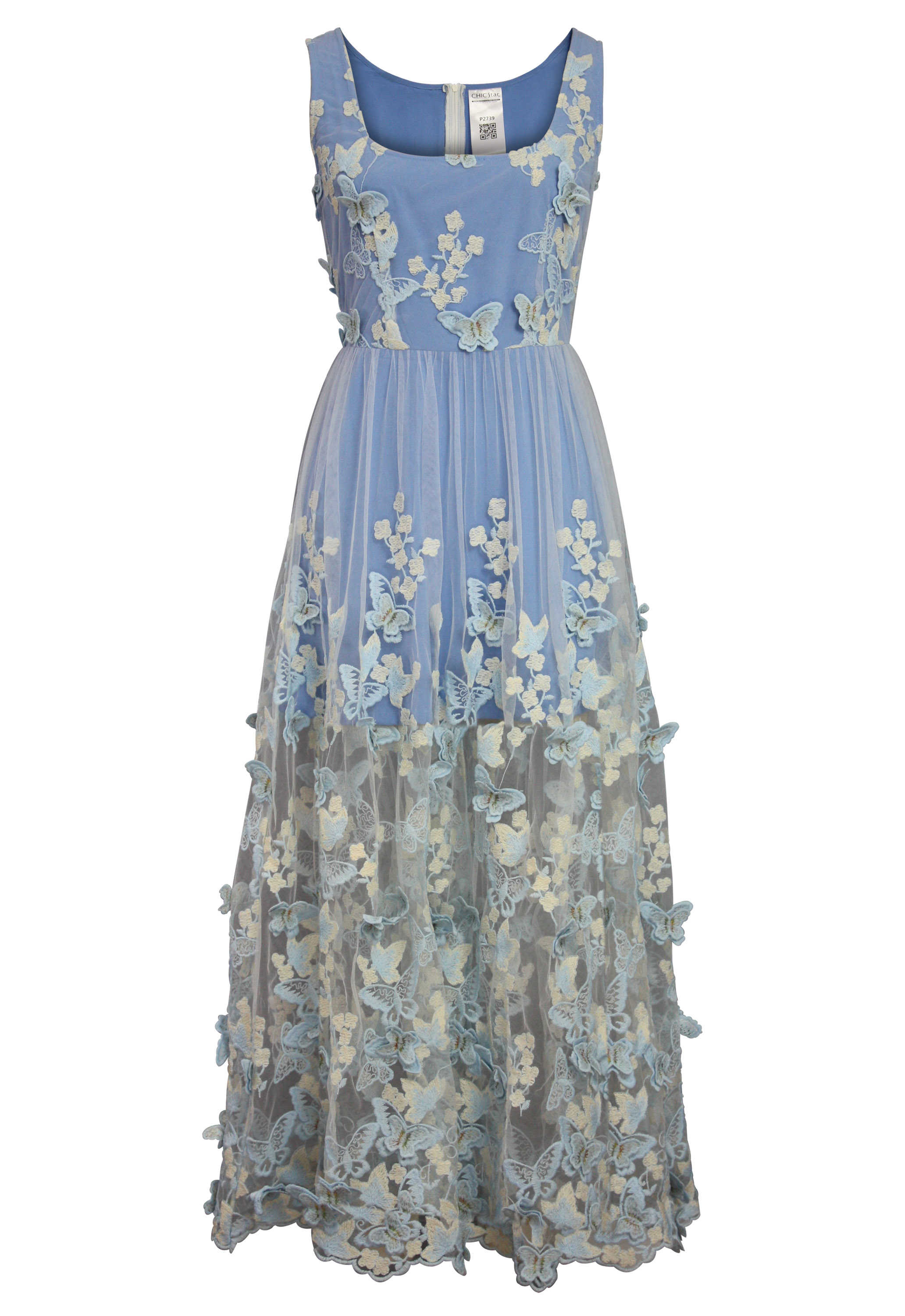 3D Floral Long Dress