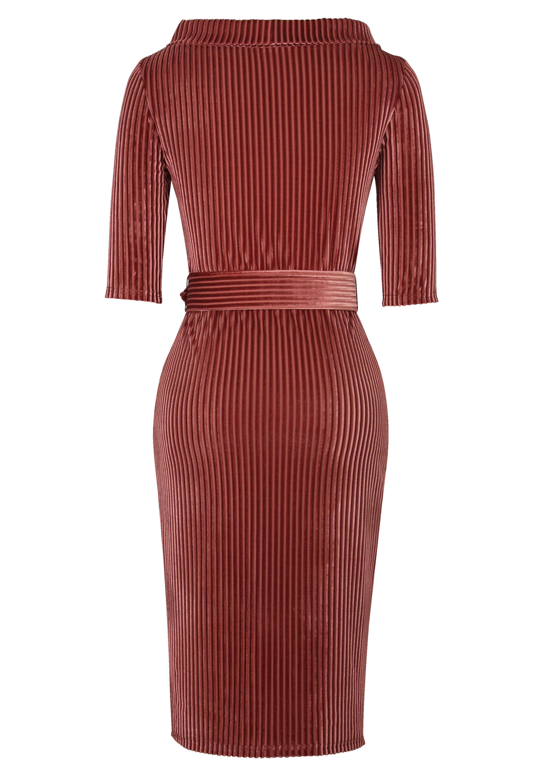 Stripes Velvet Bow Dress