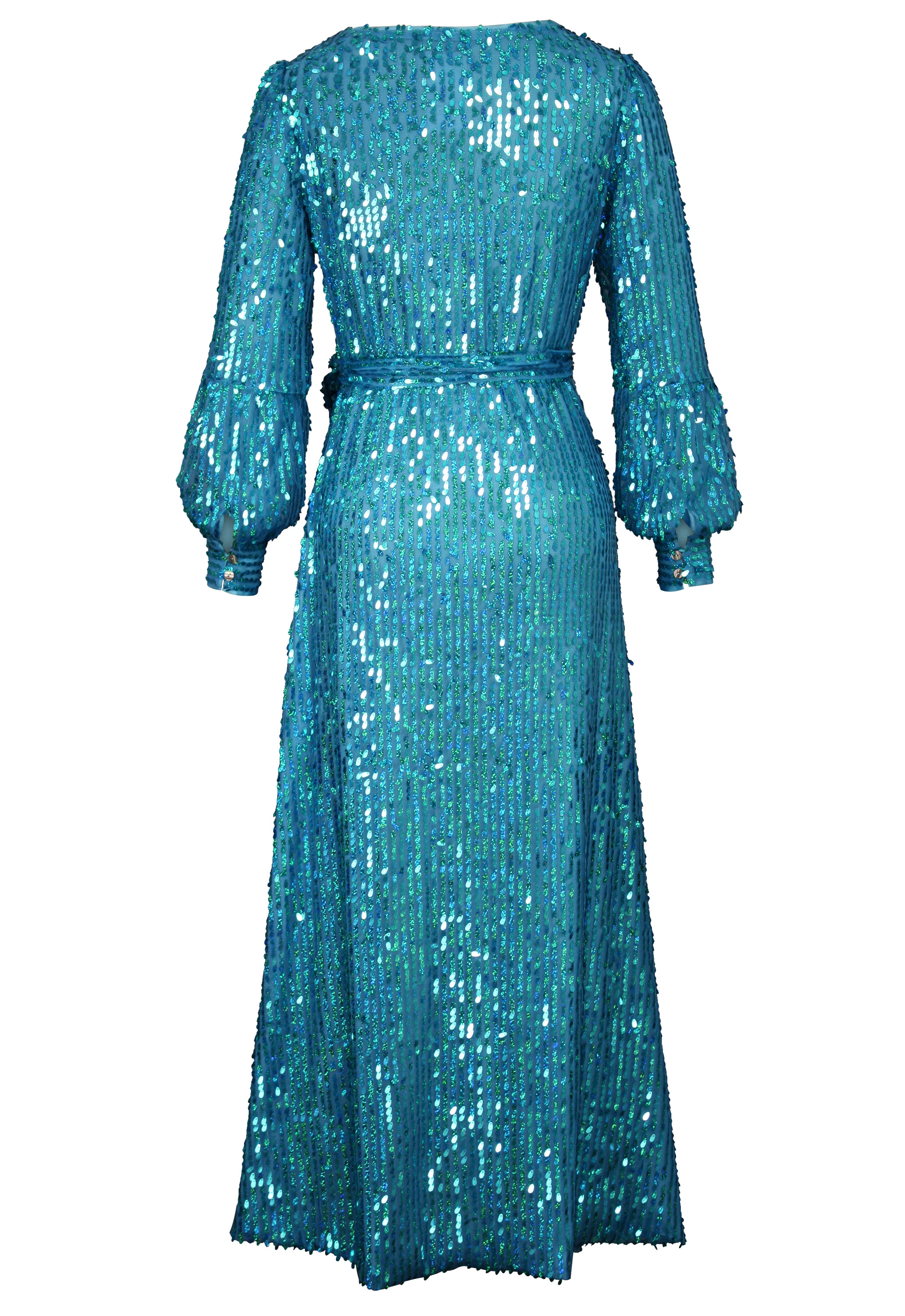 Sequin Wrap Tie Dress