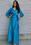 Sequin Wrap Tie Dress