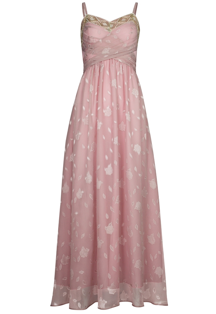 Textured Floral Maxi Dress