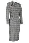 Asymmetric Houndstooth Dress