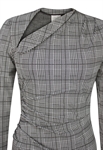 Asymmetric Houndstooth Dress