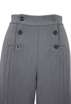Pleated Buttons Pants