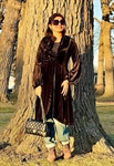 Velvet Pleated Coat