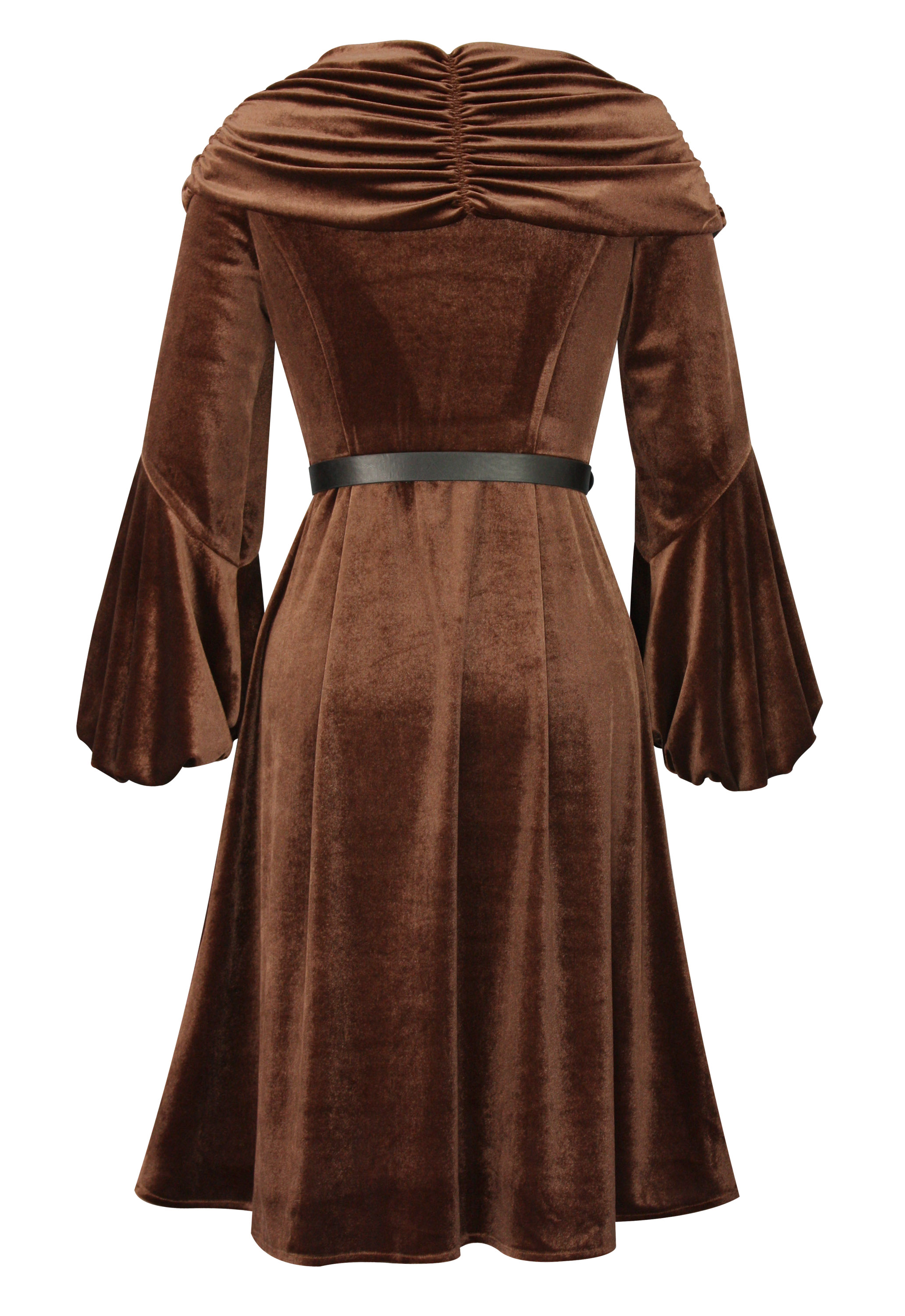 Velvet Pleated Coat