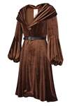 Velvet Pleated Coat