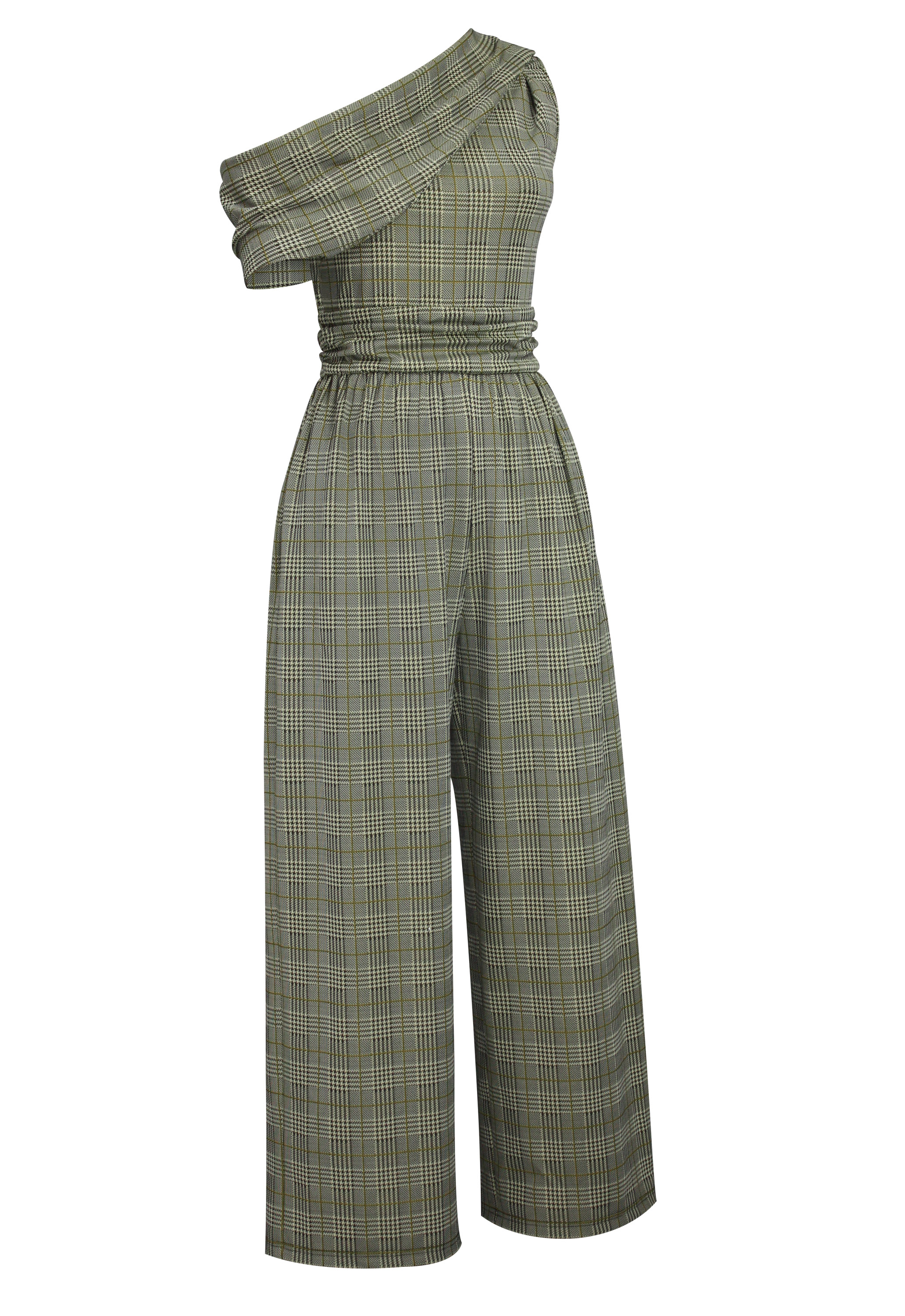 Jacquard Houndstooth Jumpsuit