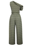 Jacquard Houndstooth Jumpsuit