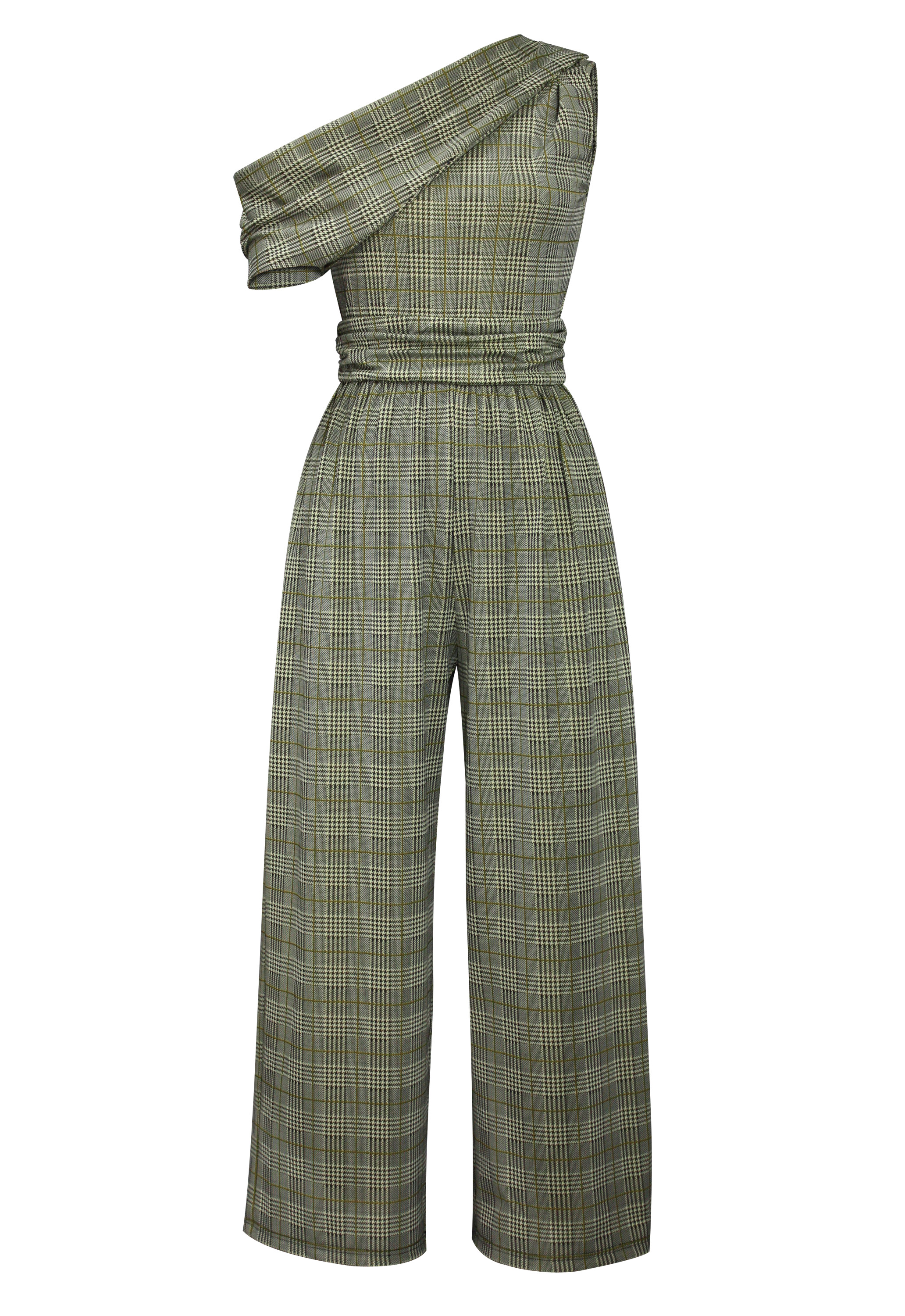 Jacquard Houndstooth Jumpsuit