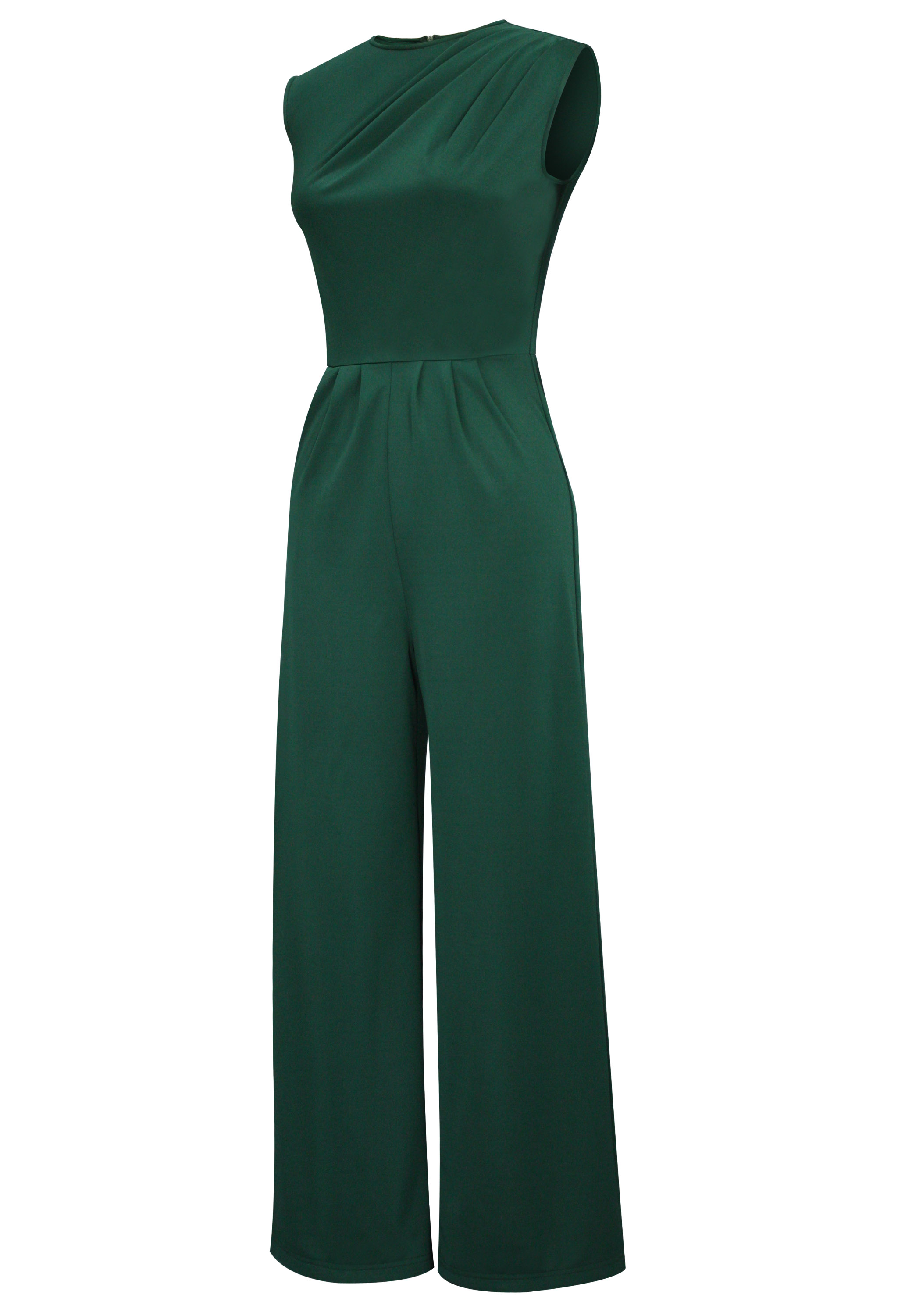 Ruffle Sleeveless Jumpsuit