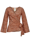 Embossed Wrap Top