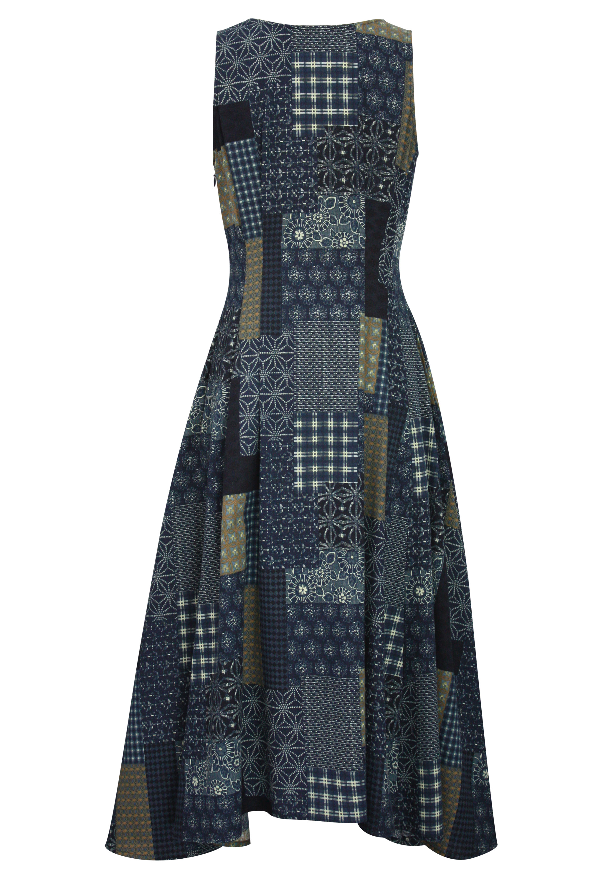 Patchwork Midi Dress