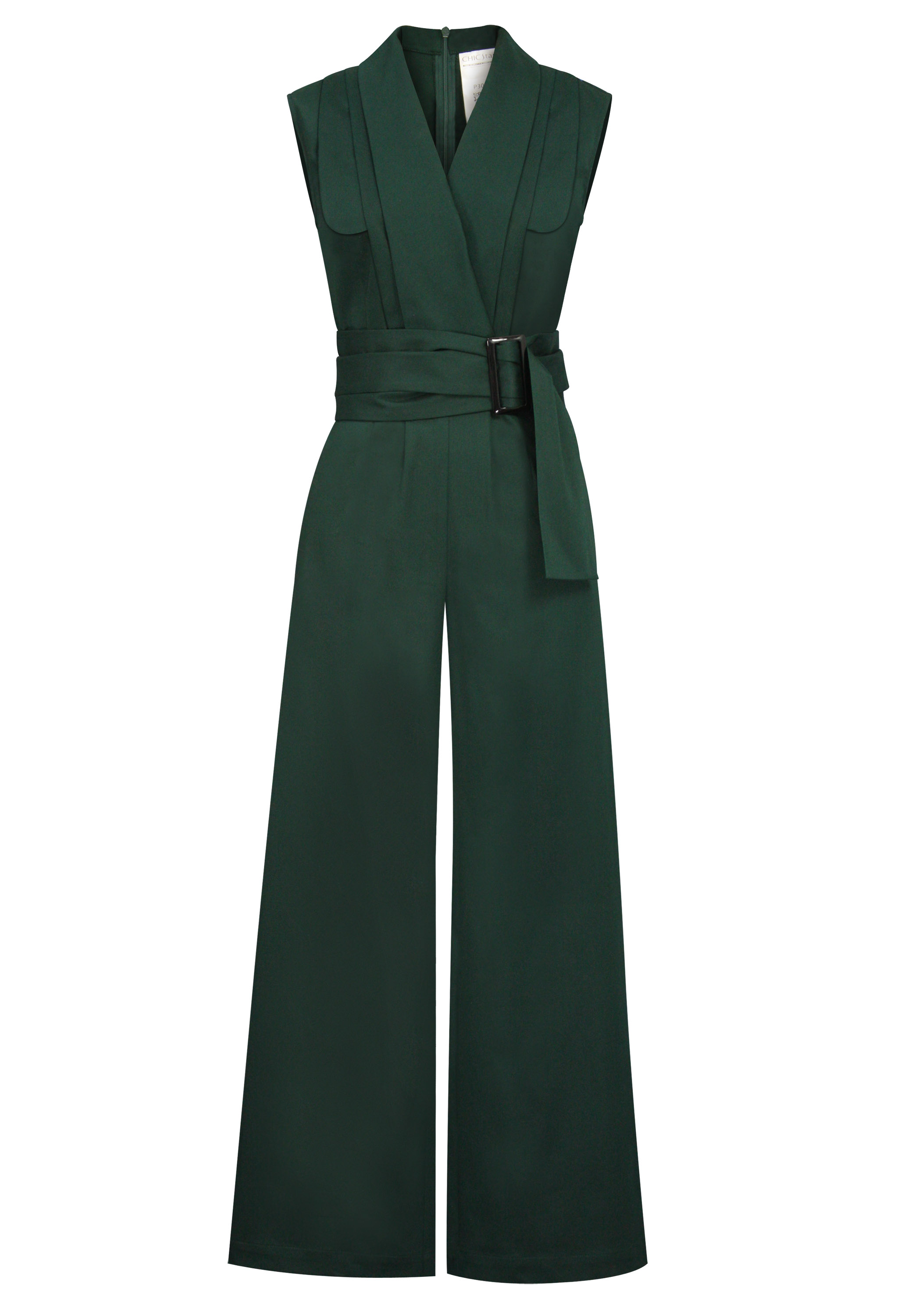 Pleated Flap Jumpsuit