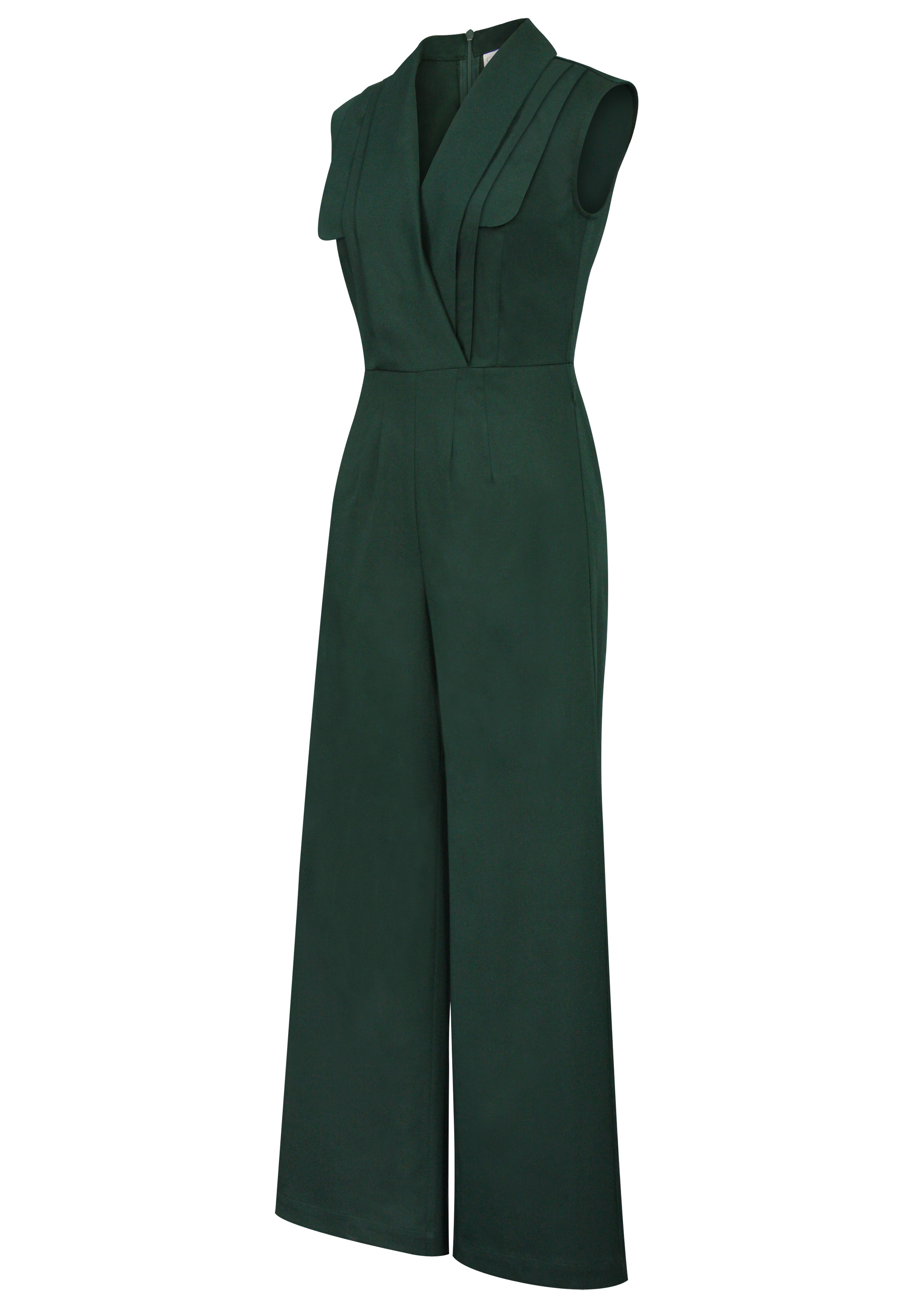 Pleated Flap Jumpsuit