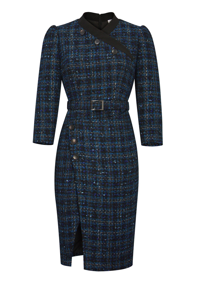 Tweed Plaid Dress