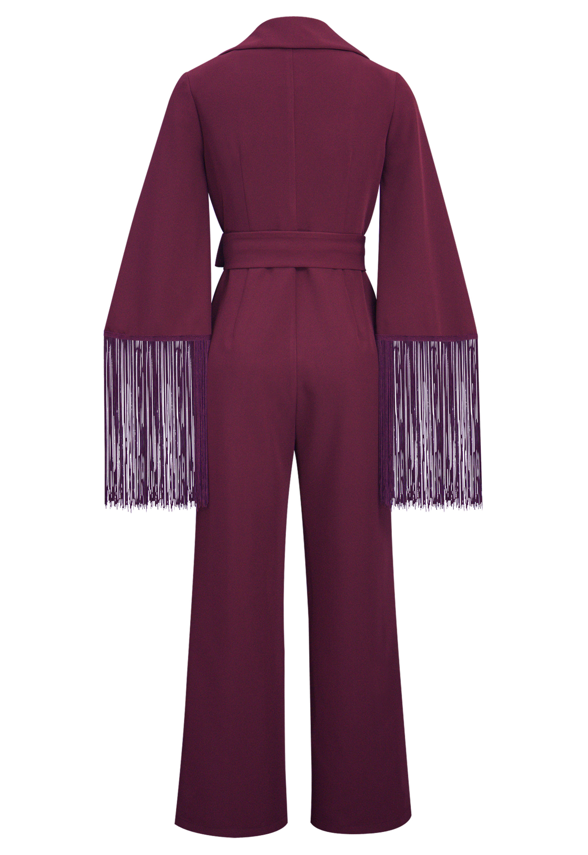 Fringe Belted Jumpsuit