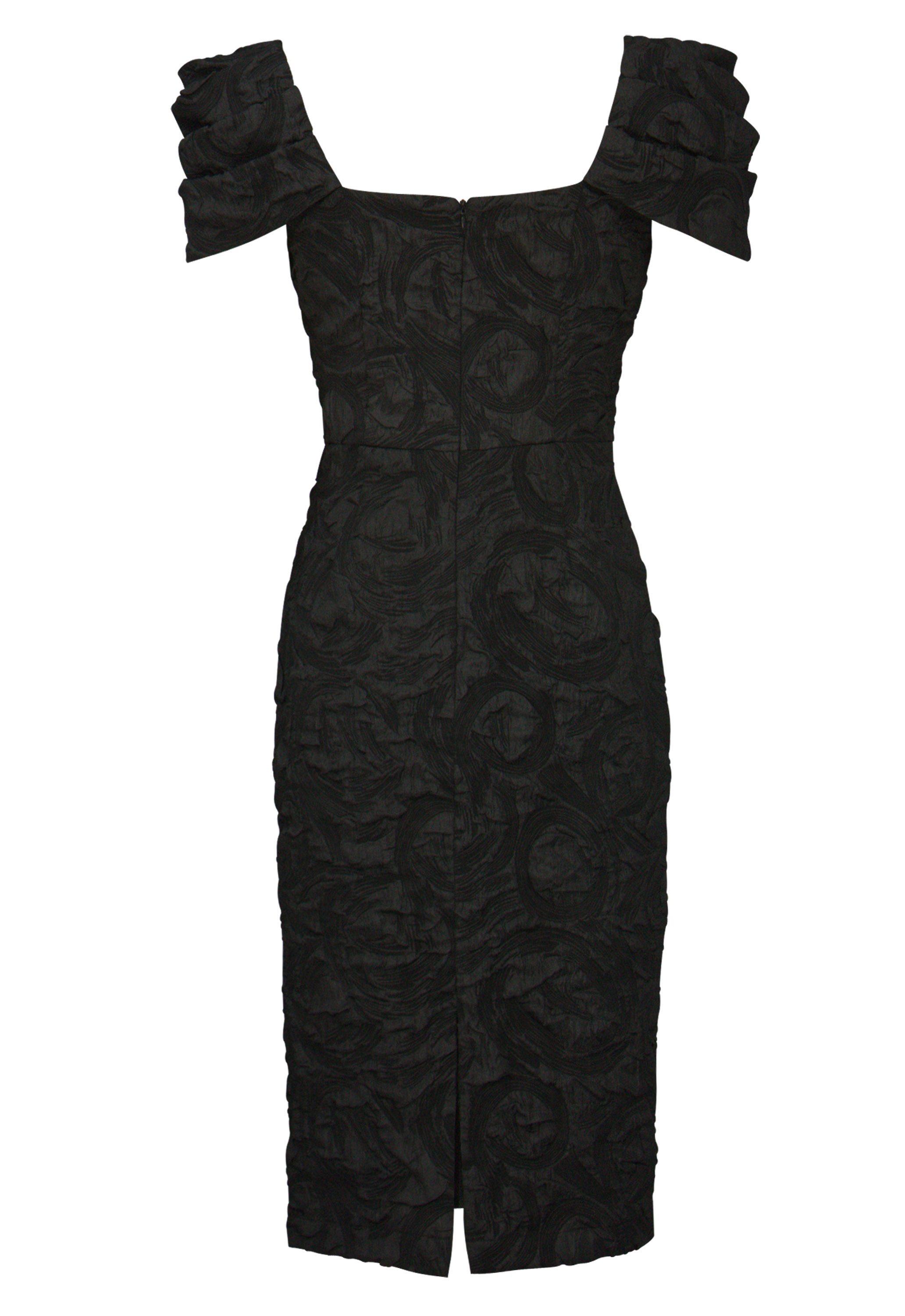 Embossed Jacquard Midi Dress