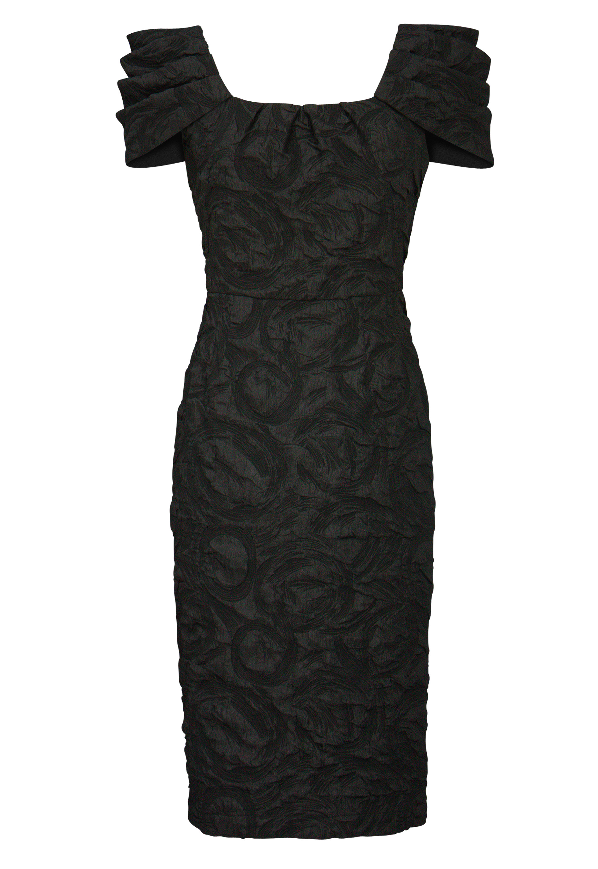 Embossed Jacquard Midi Dress