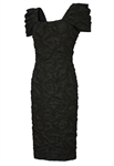 Embossed Jacquard Midi Dress