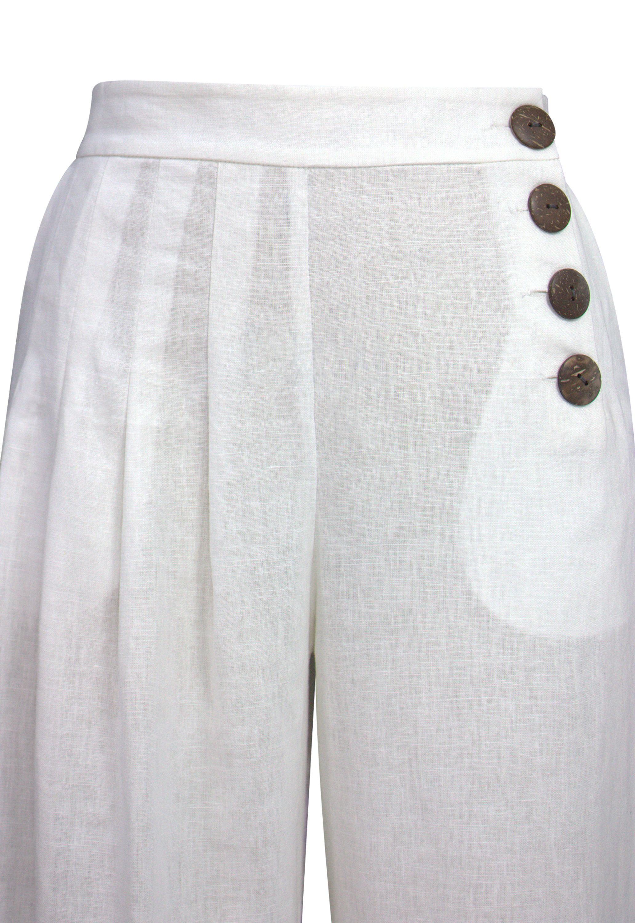 Linen Pleated Pants
