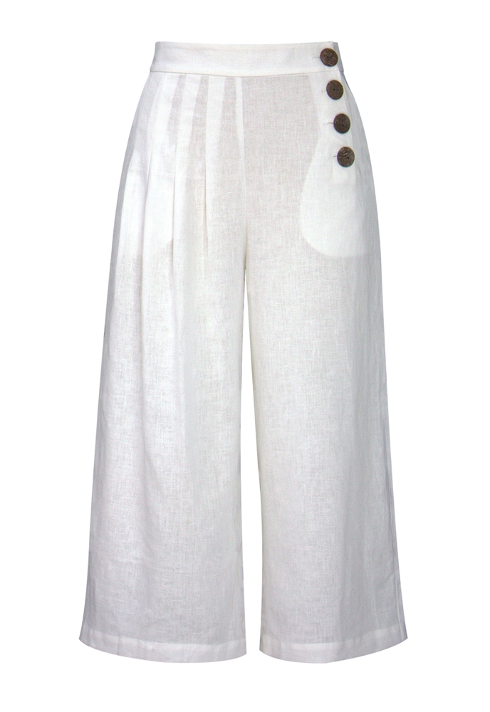 Linen Pleated Pants