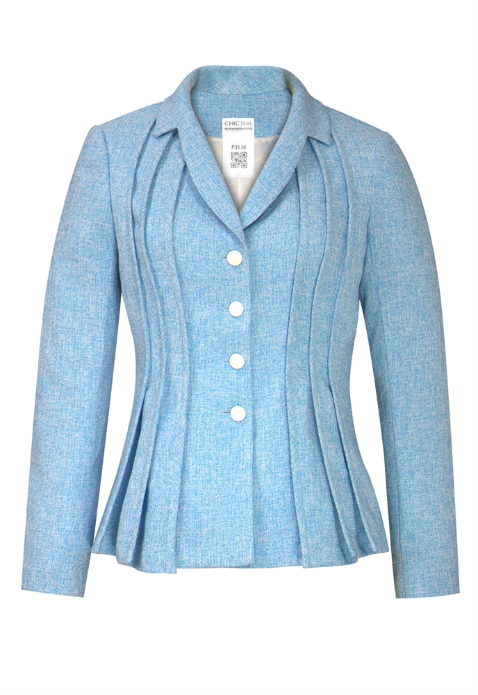 Boucle Pleated Jacket