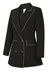 Rhinestone-Trimed Blazer Jacket