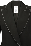 Rhinestone-Trimed Blazer Jacket
