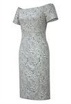 Embossed Jacquard Shawl Dress