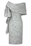 Embossed Jacquard Shawl Dress