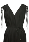 Pleated Drawstring Jumpsuit